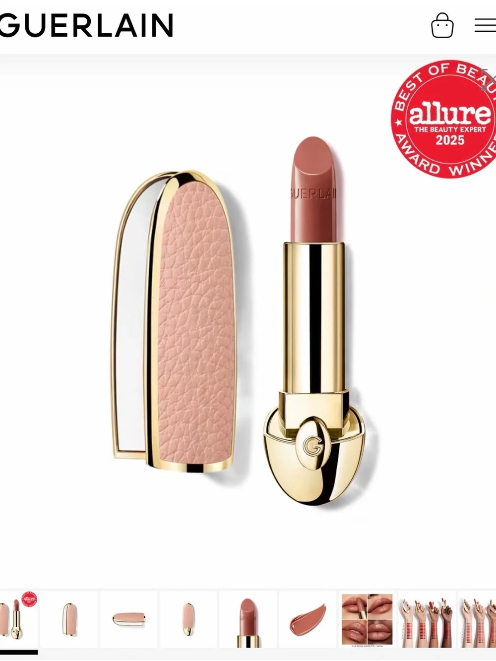 Guerlain Rouge G Pink Leather Le Nude Lipstick Case